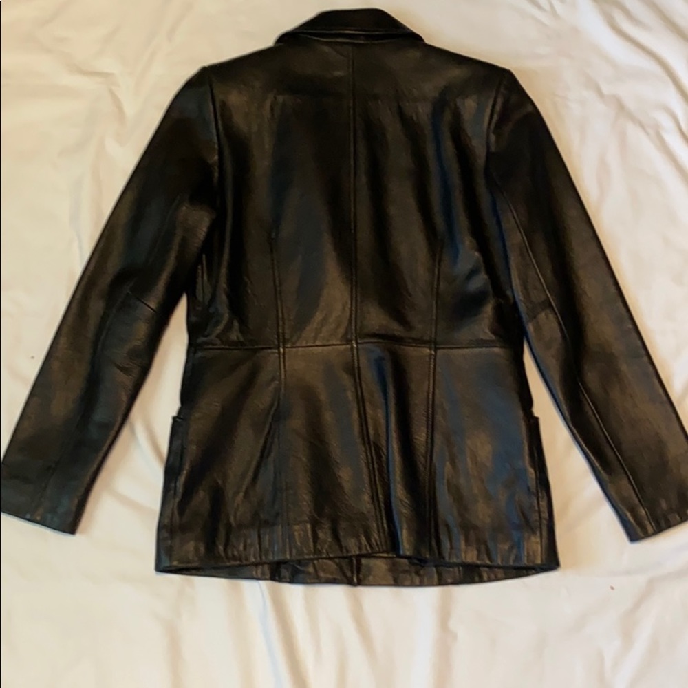 Kenneth Cole Reaction black leather jacket - Picture 10 of 14